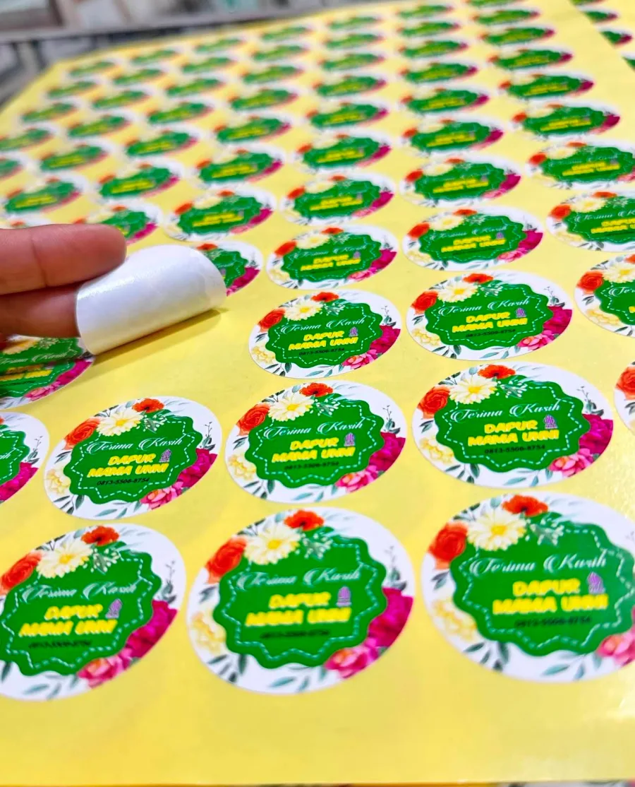 Sticker Label UMKM — Transparan